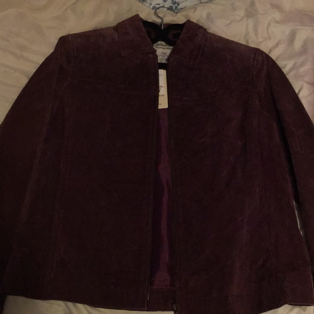 Purple suede jacket